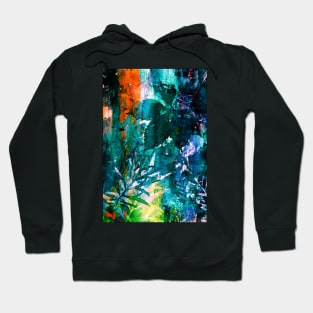 Botanical cyanotype abstract Hoodie